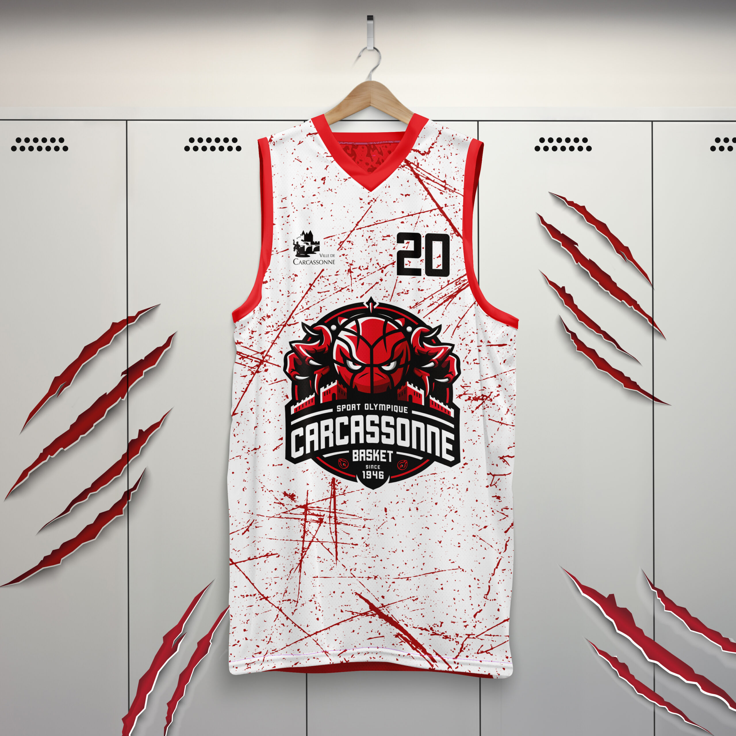 soc mockup maillot blanc