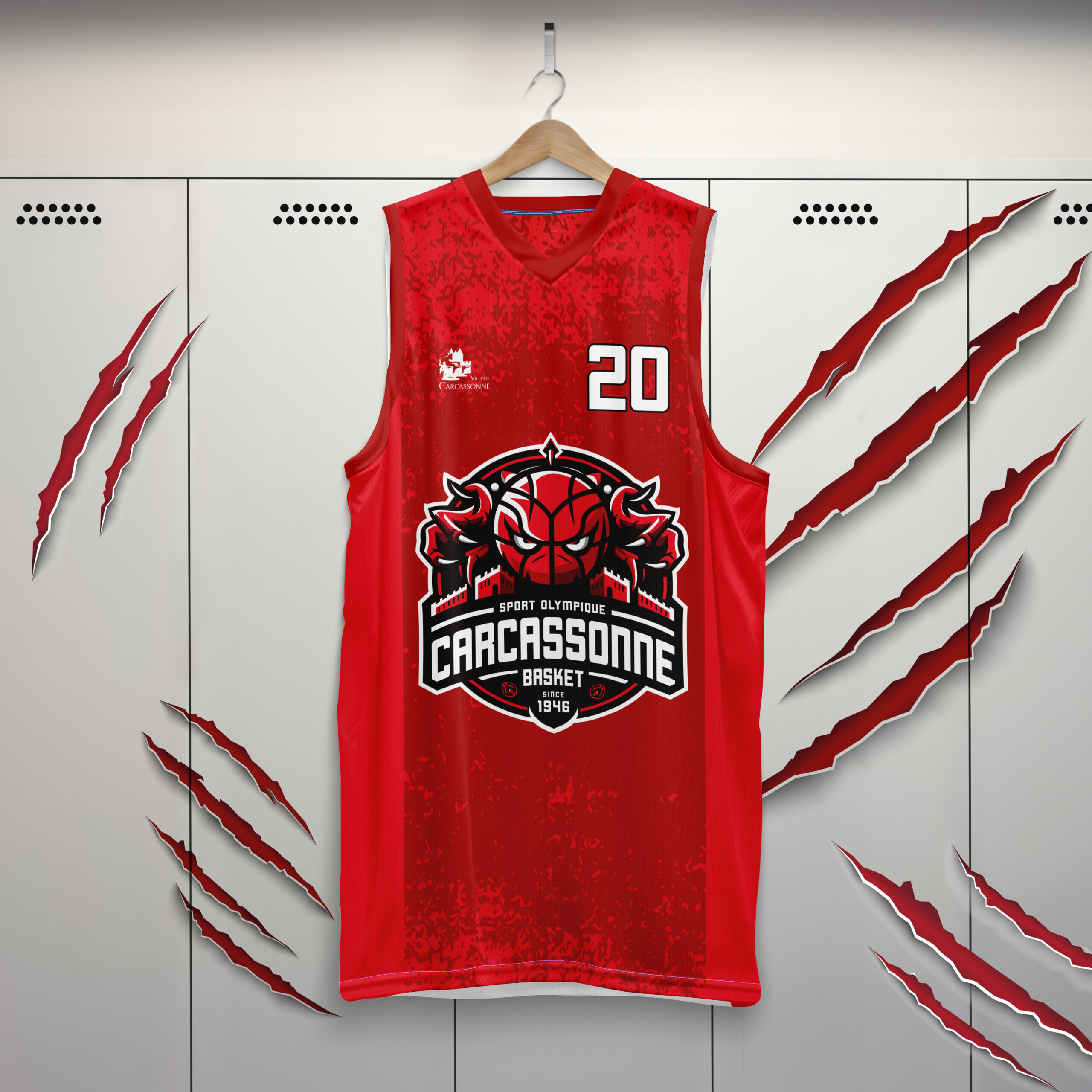 soc mockup maillot rouge